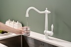 Смеситель для кухни Retro, белый матовый, Re213226-431(WH), Paulmark