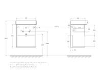 База под раковину подвесная BelBagno NEON-500-1C-SO-RS