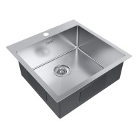 Мойка нерж. сталь KRONER 51, PM215151-BS, брашированная сталь, 510х510мм, Paulmark