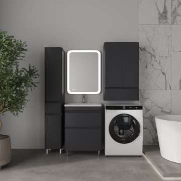Тумба напольная STYLELINE "Атлантика 60", Люкс Плюс графит под раковину Атлантик 60