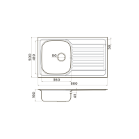 Кухонная мойка Omoikiri Kashiogawa 86-IN нерж. сталь/нержавеющая сталь