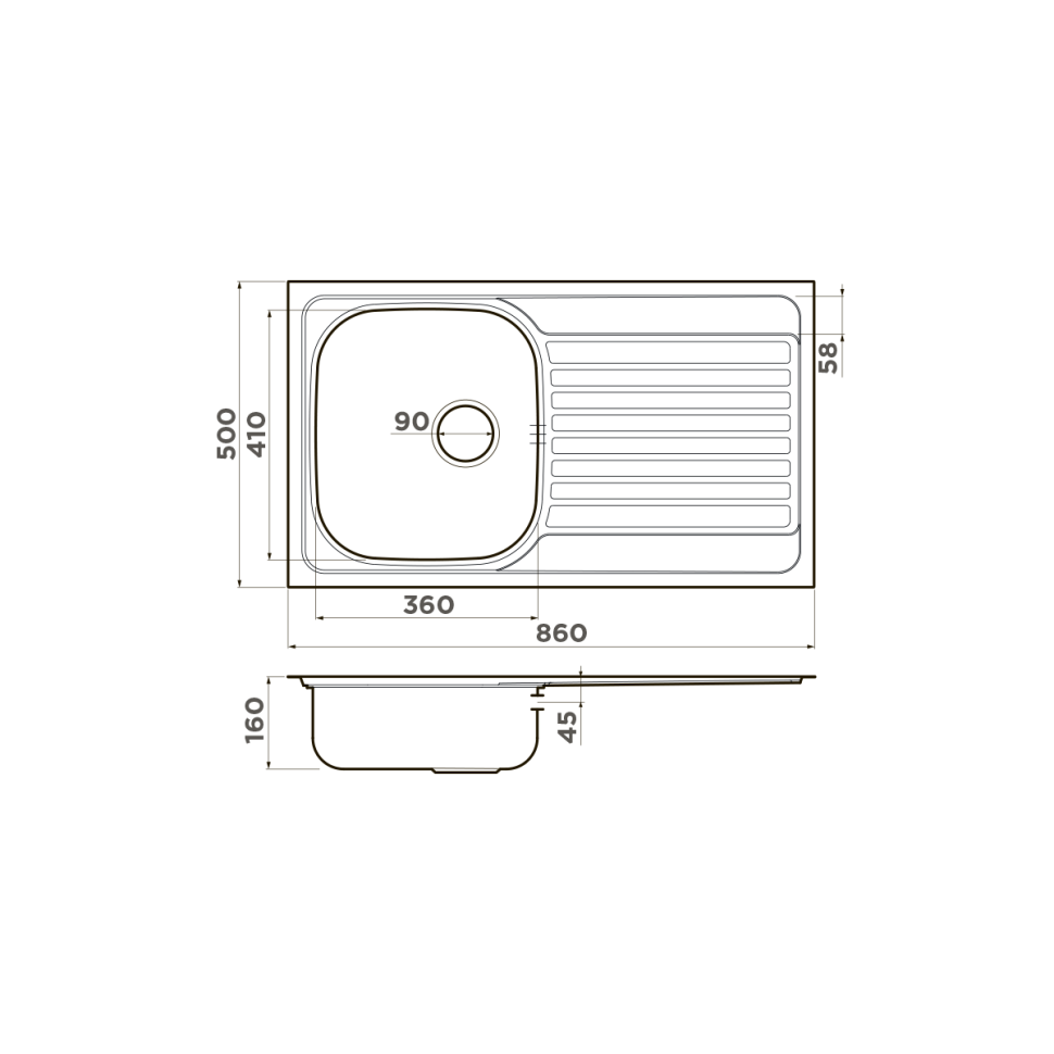 Кухонная мойка Omoikiri Kashiogawa 86-IN нерж. сталь/нержавеющая сталь