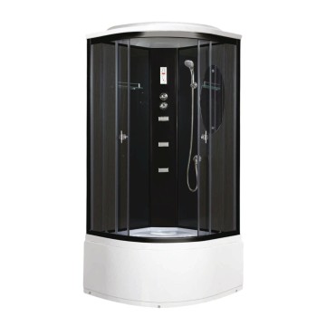 Душевая кабина Niagara Ultra NG-211-01N (90х90х220) высокий поддон(48см),черный,стекло тонированное,4 места