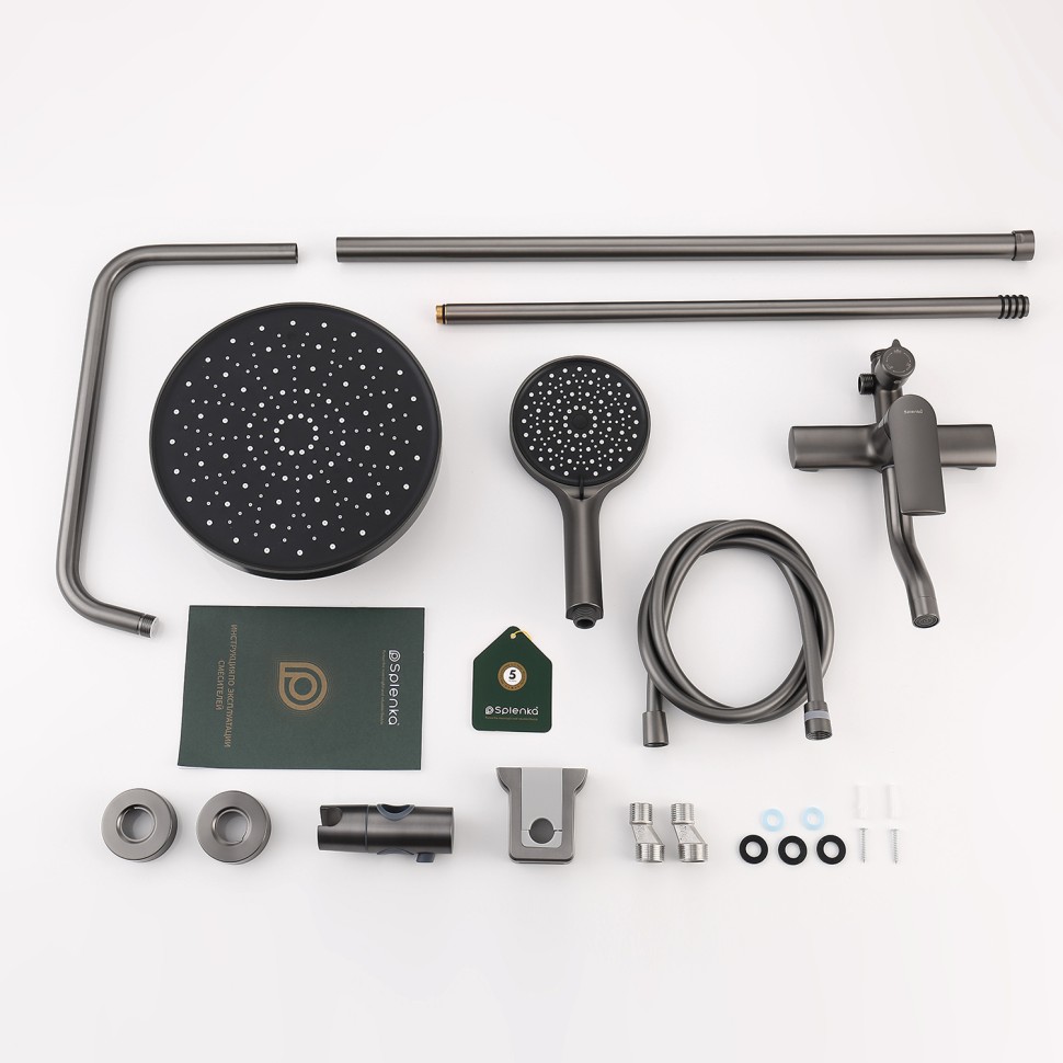 Душевая система Splenka для ванны и душа S50.24.09 Графит