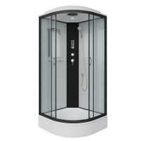 Душевая кабина Niagara Classic NG-6701-14P (90х90х215) средний поддон(26см),черный,стекло прозрачное,4 места