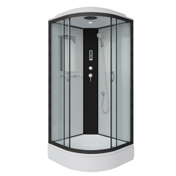 Душевая кабина Niagara Classic NG-6701-14P (90х90х215) средний поддон(26см),черный,стекло прозрачное,4 места