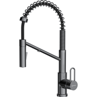 Смеситель для кухни Omoikiri Mikawa 2 Plus-GM латунь/вороненая сталь