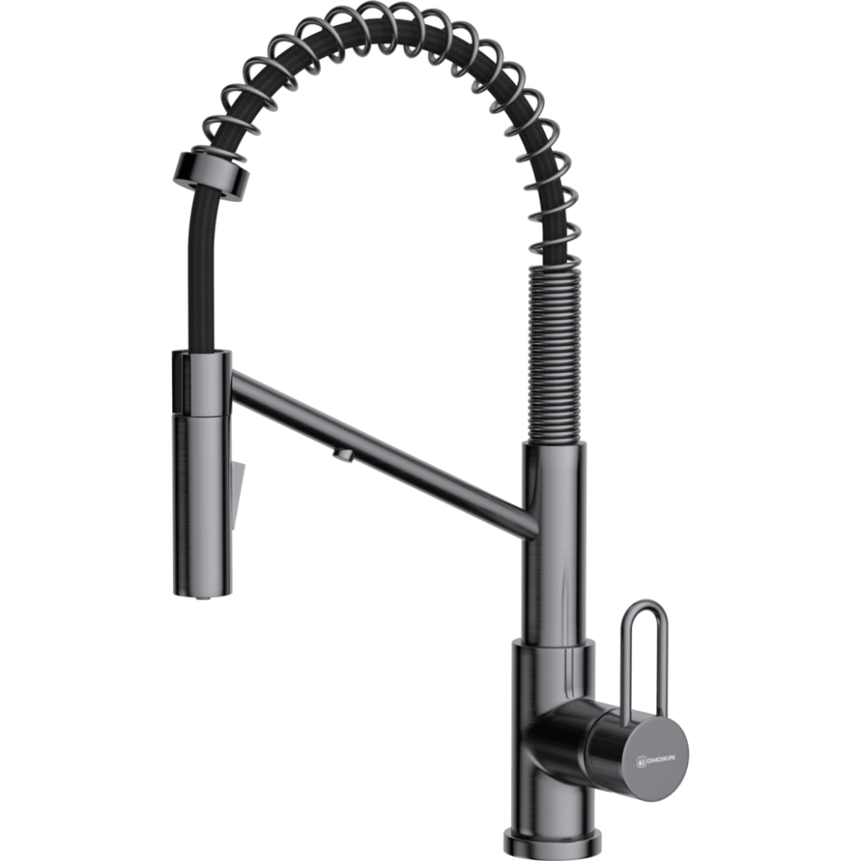 Смеситель для кухни Omoikiri Mikawa 2 Plus-GM латунь/вороненая сталь