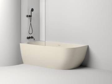 Ванна пристенная угловая SOFIA CORNER L 170x85 покраска по RAL полностью S-Stone Матовое