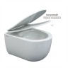 Унитаз BERGES подвесной VENTAS Rimless 49 см, сиденье дюропласт Ventas Slim SO, микролифт, быстросъём