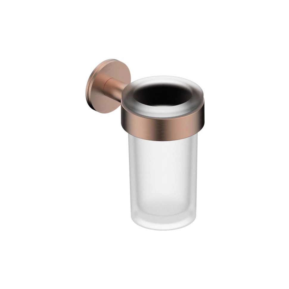 Стакан для зубных щеток с держателем ABBER Pol 316 AA1960BRG брашированное розовое золото