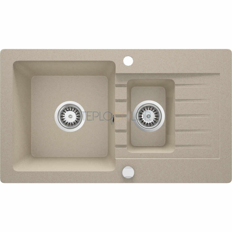 Гранитная мойка, 1.5-чаши с осушкой