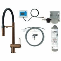 Смеситель для кухни, с комплектом фильтрации воды, с гибким изливом