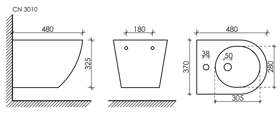 Подвесное биде Forma CN3010
