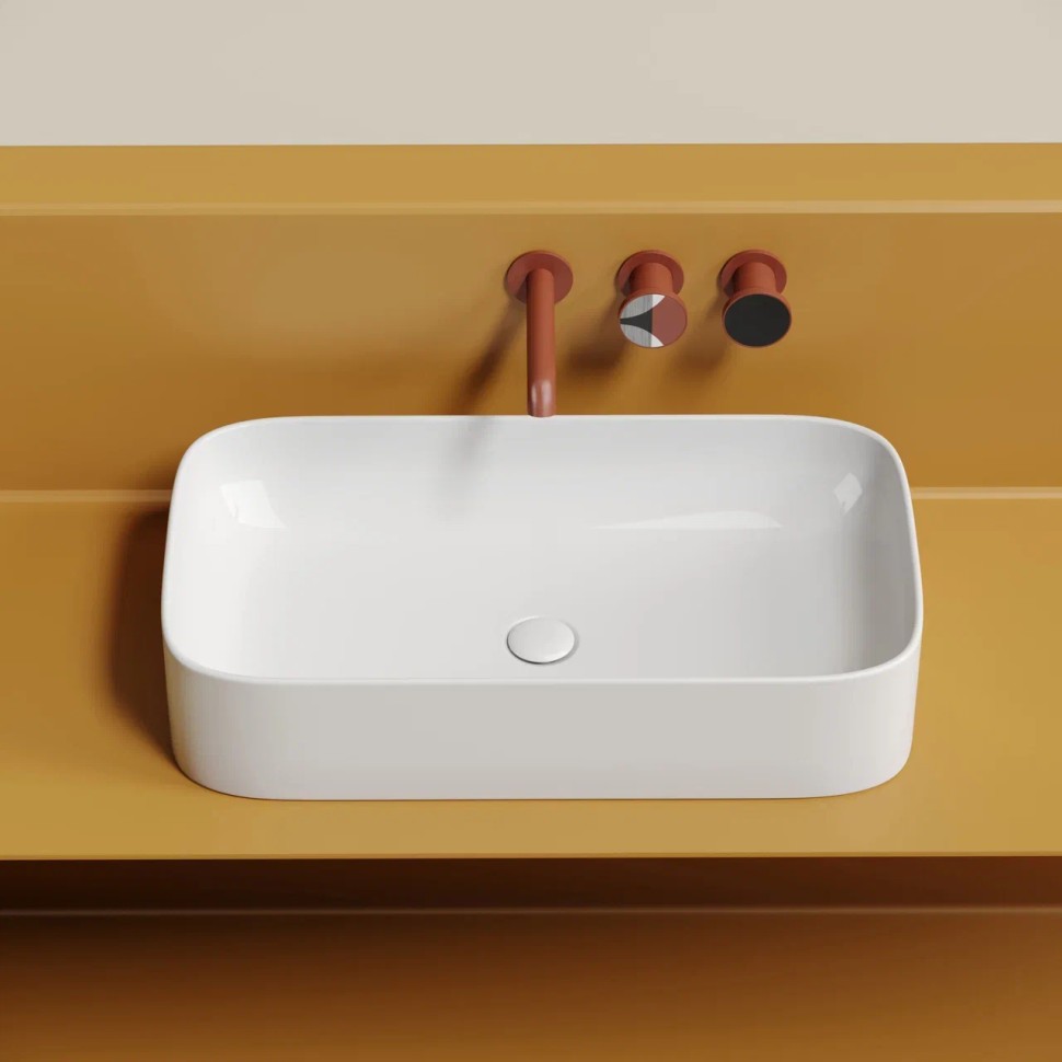 Умывальник чаша накладная прямоугольная Element 705x380x150мм