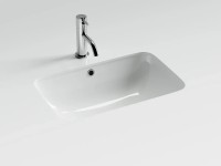 Раковина встраиваемая снизу 540x360x190 с отверстием слива перелива цвет белый CN7018