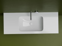 Раковина встраиваемая снизу 540x360x190 с отверстием слива перелива цвет белый CN7018