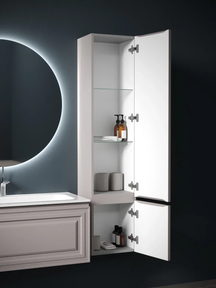 Шкаф-пенал SANCOS Very подвесной правый, Doha Soft , 350х300х1600 мм, арт. PVR35RSM