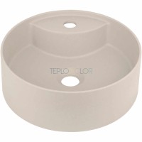 Гранитная раковина, на столешницу, с бортиком для смесителя