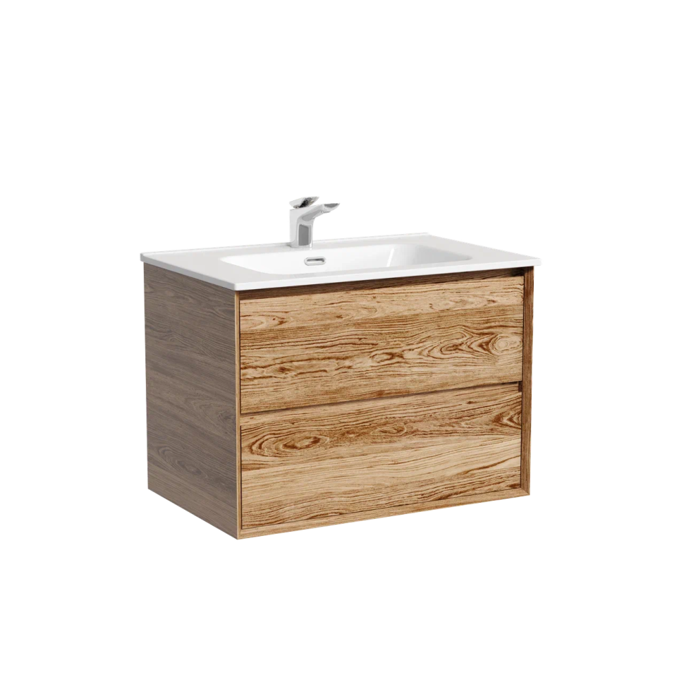 Тумба подвесная SANCOS Marmi 2.0 690х445х520 с двумя ящиками оснащенными доводчиками скрытого монтажа, дуб чарльстон, арт.MR2.070ECH