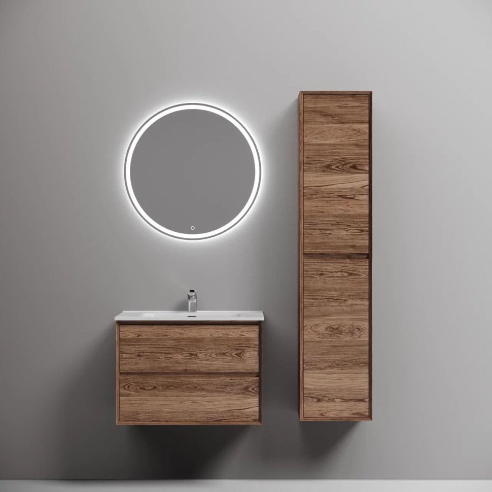 Тумба подвесная SANCOS Marmi 2.0 690х445х520 с двумя ящиками оснащенными доводчиками скрытого монтажа, дуб чарльстон, арт.MR2.070ECH