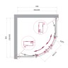 Душевой уголок BelBagno UNO-195-R-2-85-C-Cr