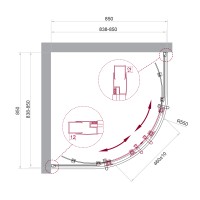 Душевой уголок BelBagno UNO-195-R-2-85-C-Cr