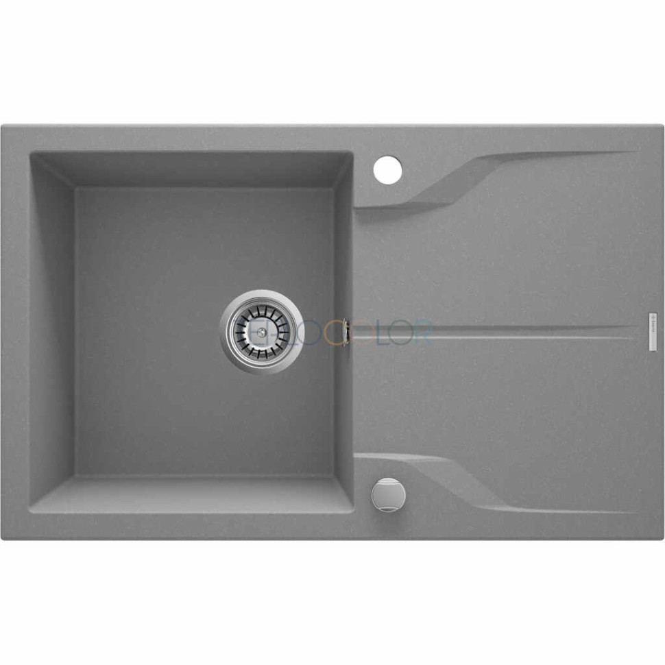 Гранитная мойка, 1-чаша с осушкой - монтуриемый на ровни со столешницей