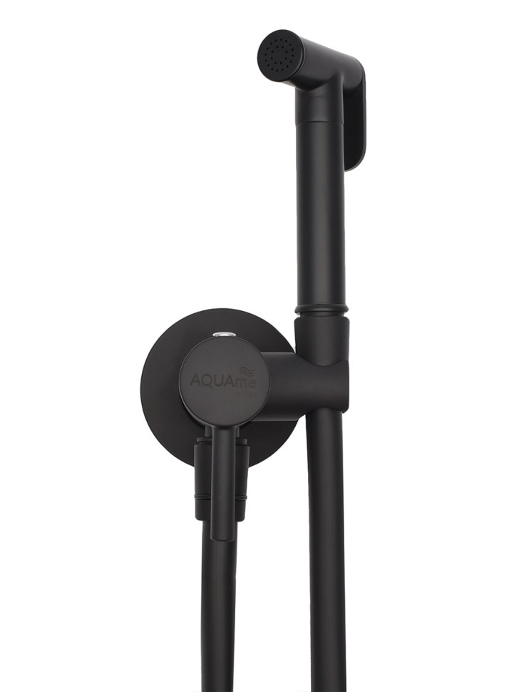 AQM 6020MB Minimal Готовый комплект гигиенического душа (скрытый монтаж, латунная лейка), Matt Black