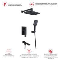 Душевая система Raglo встраиваемая черный