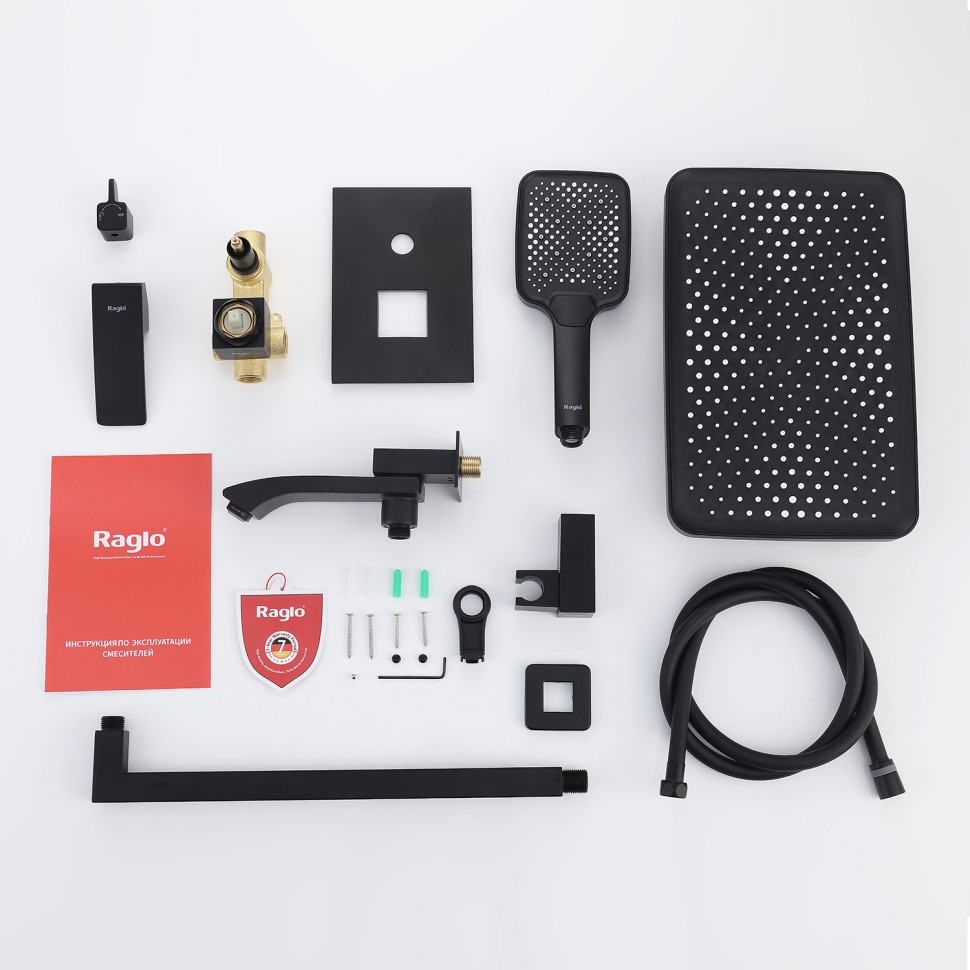 Душевая система Raglo встраиваемая черный
