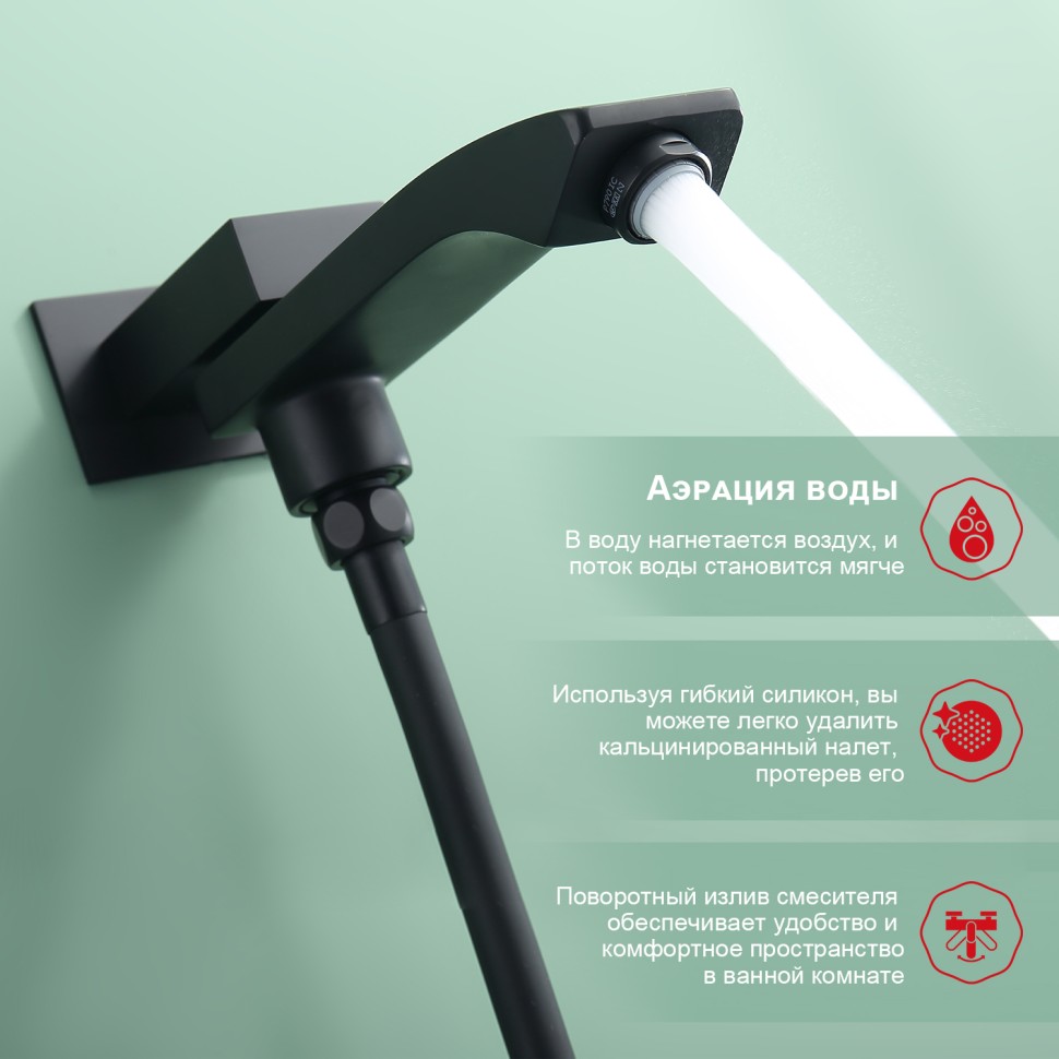 Душевая система Raglo встраиваемая черный