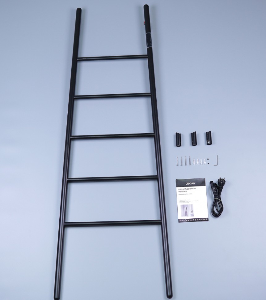 Полотенцесушитель электрический ABBER Treppe AH4705MB черный матовый