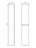 Шкаф-пенал для ванной Uperwood Tanos 33*25,5*150 см, подвесной, универсальный, черный