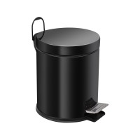Ведро-контейнер BERGES для мусора с педалью 5 л, черное