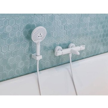 Смеситель Hansgrohe Ecostat для ванны, настенный, термостатический, цвет: белый матовый 13114700