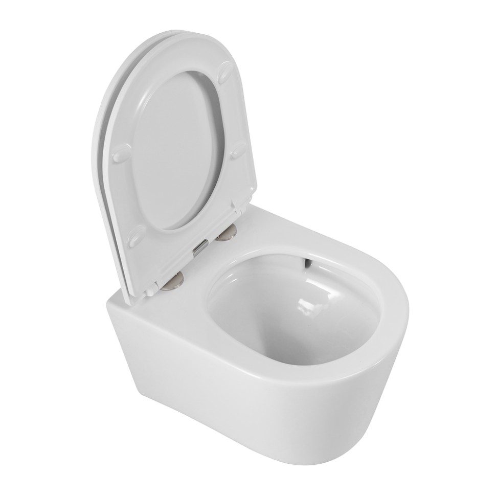 Унитаз подвесной безободковый с сиденьем CEZARES LINER CZR-38083-49-TH-TOR/SC