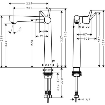 Смеситель для раковин Hansgrohe Talis S хром (72115000)