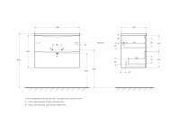 База под раковину подвесная BelBagno MARINO-CER-MINI-700-2C-SO-BL-P