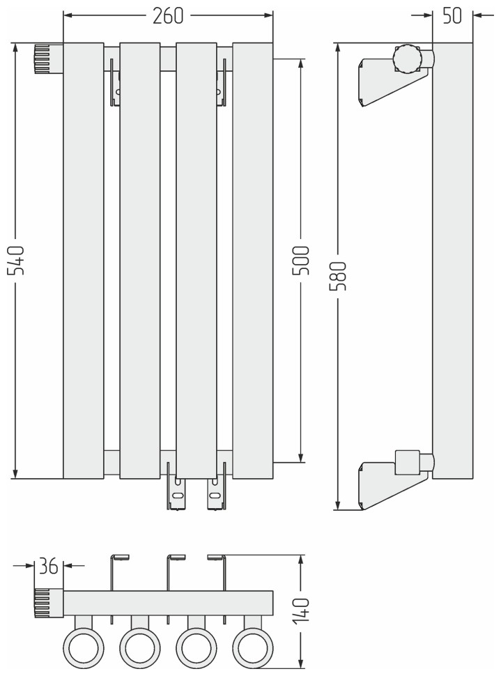 Кумир-0 EU50 левый 500х260 4 секции