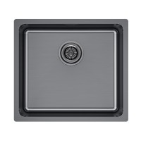 Мойка YUNI 49 UNI, нерж. сталь, YU49-GM, вороненая сталь, 490х440мм, Paulmark