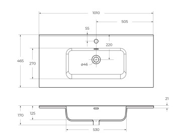 Керамическая раковина BelBagno BB1000ETL