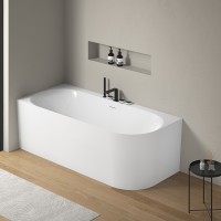 Ванна акриловая Vincea VBT-704-1800-L, 1800*800*585, цвет белый, левая, щелевой перелив, слив белый