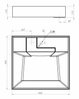 Раковина для стиральной машинки OTTIMO MO600MB