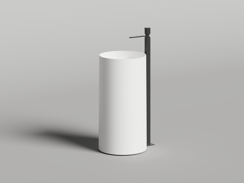 Раковина напольная ARMONIA ROUND 01 450х450х900 S-Stone Матовое 130421M