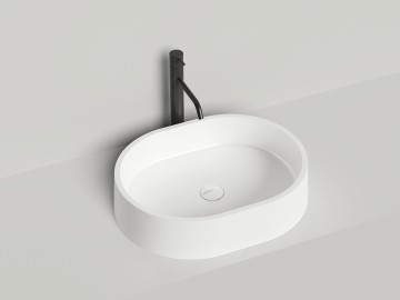Раковина накладная GLORIA 10 покраска по RAL полностью 560х440х125 S-Stone Матовое