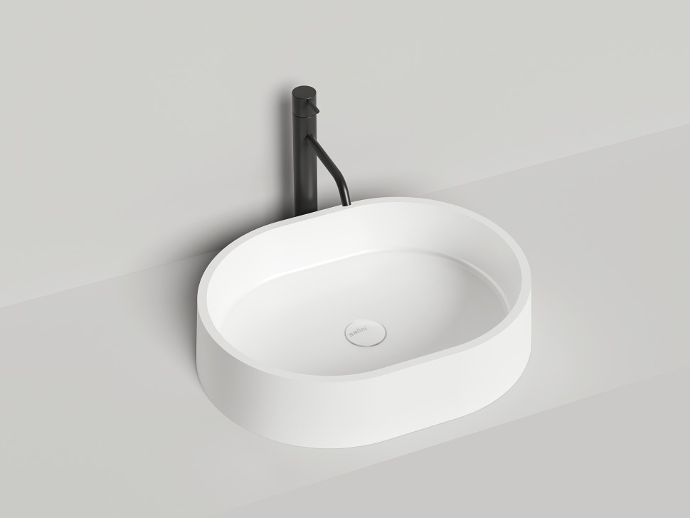 Раковина накладная GLORIA 10   покраска по RAL полностью 560х440х125 S-Stone Матовое