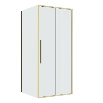 Душевое ограждение Niagara Nova NG-44-9ASG-A90SG-34 (90х90х195) квадрат,раздвижная,золото сатин,стекло прозрачное,2 места