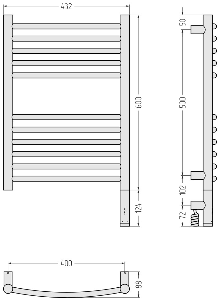 Богема 3.1 выгнутая 600х400 МЭМ правый