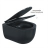 Унитаз BERGES подвесной VENTAS Black Rimless 49 см, сиденье дюропласт Ventas Slim SO, микролифт, быстросъём